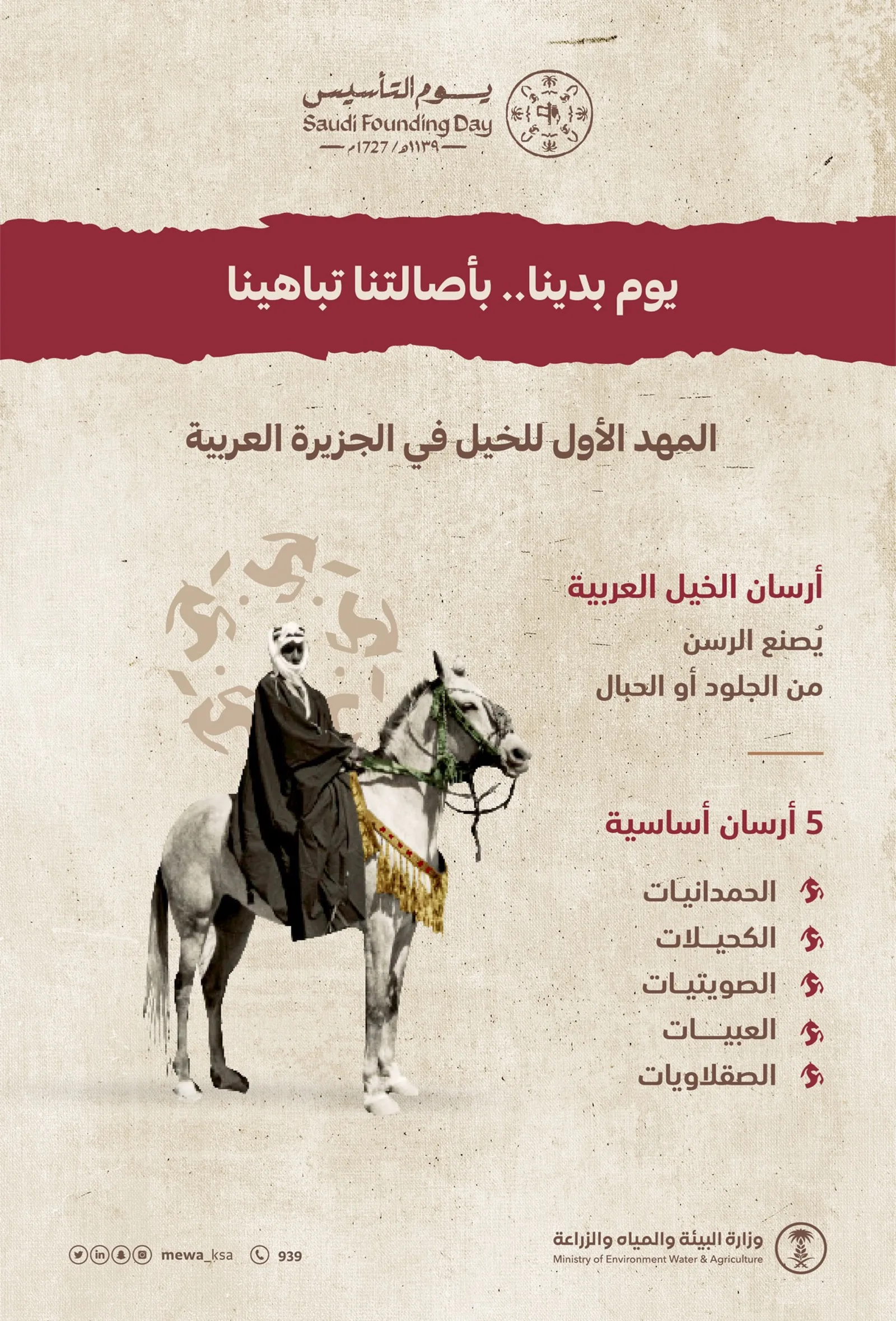 Saudi Founding Day campaign artwork for MEWA